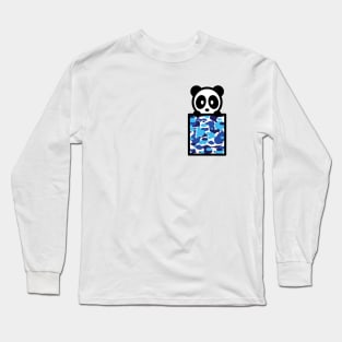 Panda Pocket Camo Bambu Brand Bear Anime Cartoon Long Sleeve T-Shirt